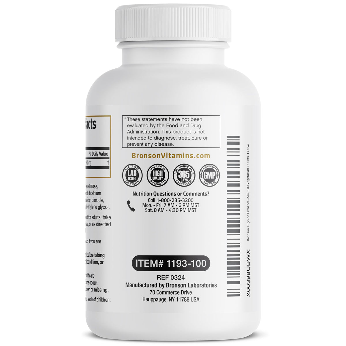 Bronson L-Lysine Extra Strength 1000 mg