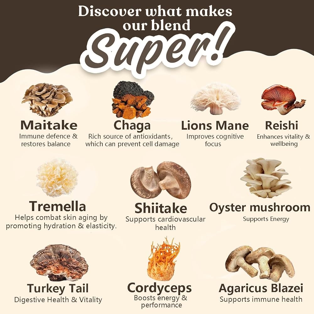 Suiyilary 10 Mushroom Coffee with Arabica w