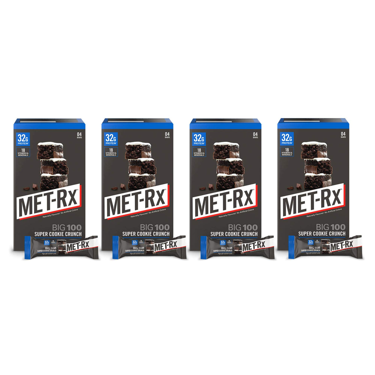 MET-Rx Big 100 Colossal Protein Bar, 32g Protein - 4 Count