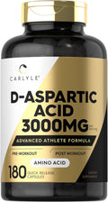 Carlyle D-Aspartic Acid 3000mg - 180 Capsules