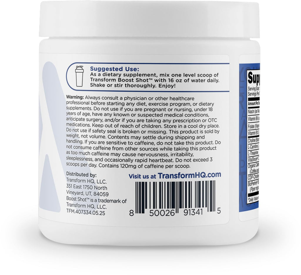 TransformHQ Everyday Boost Shot - Non-GMO, Gluten-Free