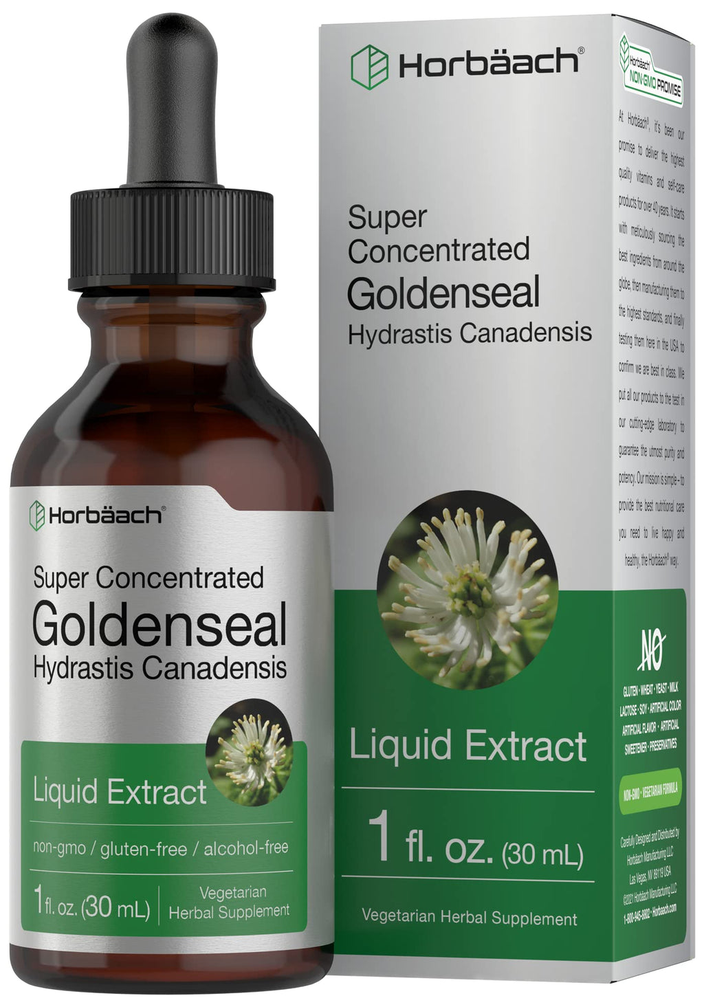 Horbäach Goldenseal Root Tincture Liquid Extract - 1 fl oz