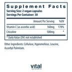 Vital Nutrients Citicoline 250 mg Brain Support - 60 Vegetarian Capsules - image 2