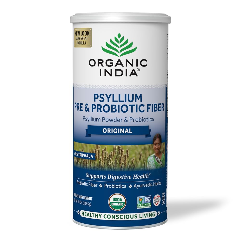 ORGANIC INDIA Psyllium Husk Pre & Probiotic Fiber