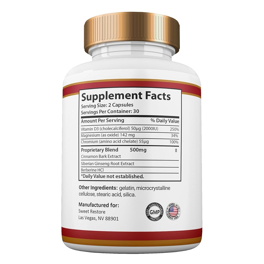Gold Nutra Sweet Restore Capsules Maximum Strength - 2 Pack - image 5