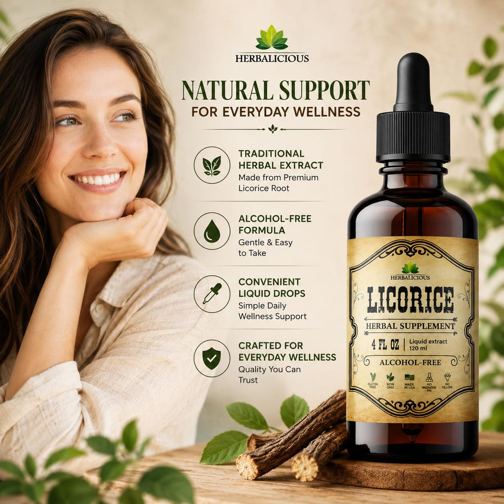 HERBALICIOUS Licorice Root Glycyrrhiza Glabra - Organic Herbal