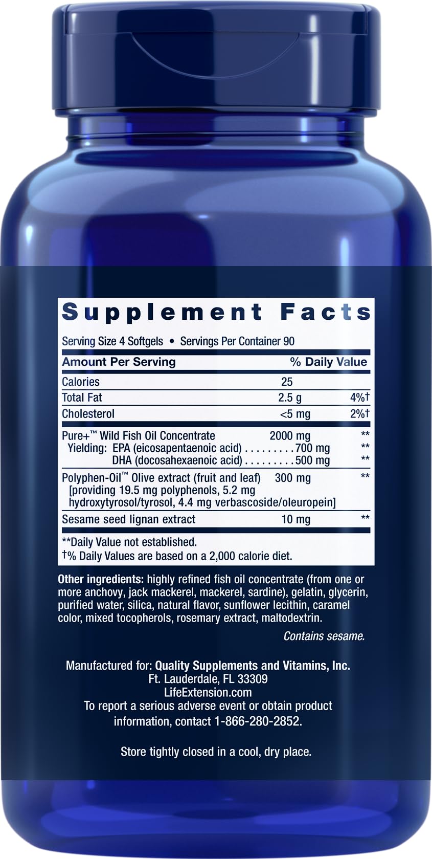 Life Extension Super Omega-3 Fish Oil - 360 Softgels - image 2