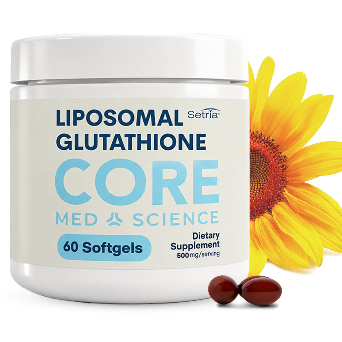 Core Med Science Liposomal Glutathione 500mg - 60 Softgels