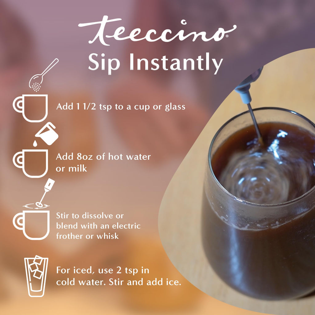 Teeccino Instant Organic Hazelnut Herbal Coffee Alternative - 33 Servings - image 6
