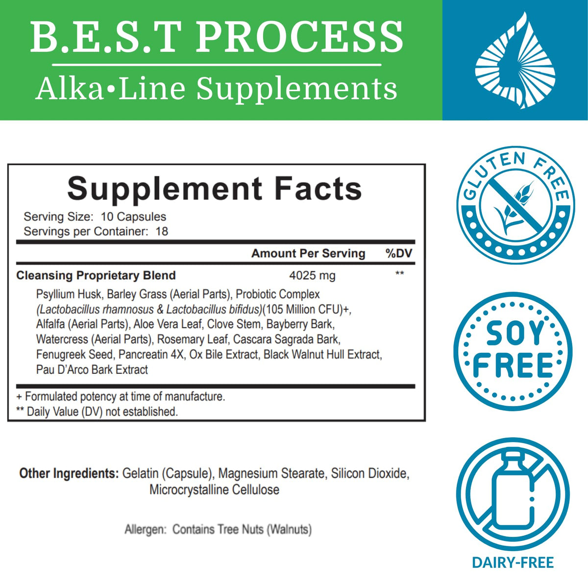 Morter Alka-Cleanse - Herbal Fiber Blend with Psyllium Husk