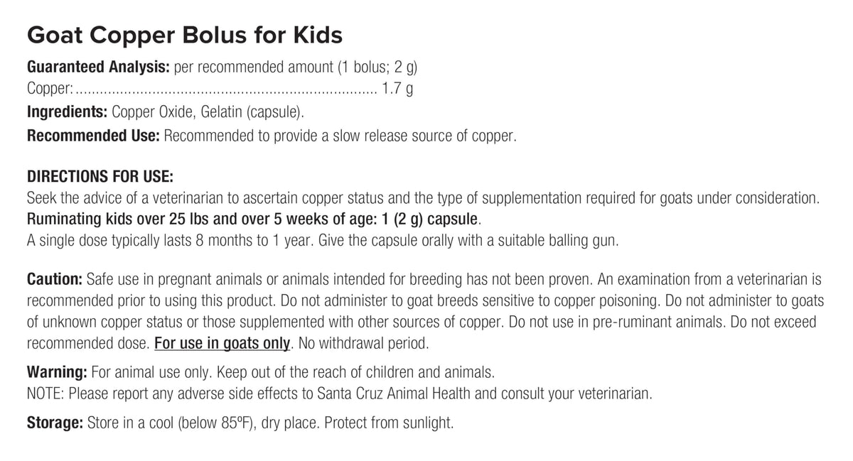 UltraCruz Goat Copper Bolus Supplement for Kid Goats - 100 Count - image 5