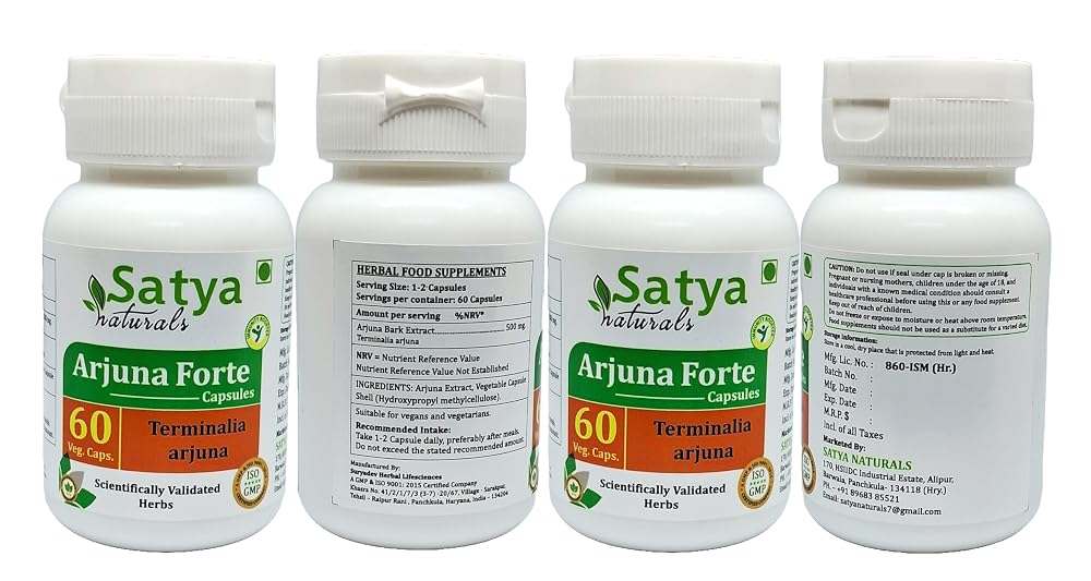 Satya Naturals Arjuna Forte 500 mg Ayurvedic Herbal - 240 Capsules - image 2