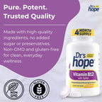 Dr's Hope Vitamin B12 1000mcg Energy & Metabolism Support - 120 Tablets - image 5