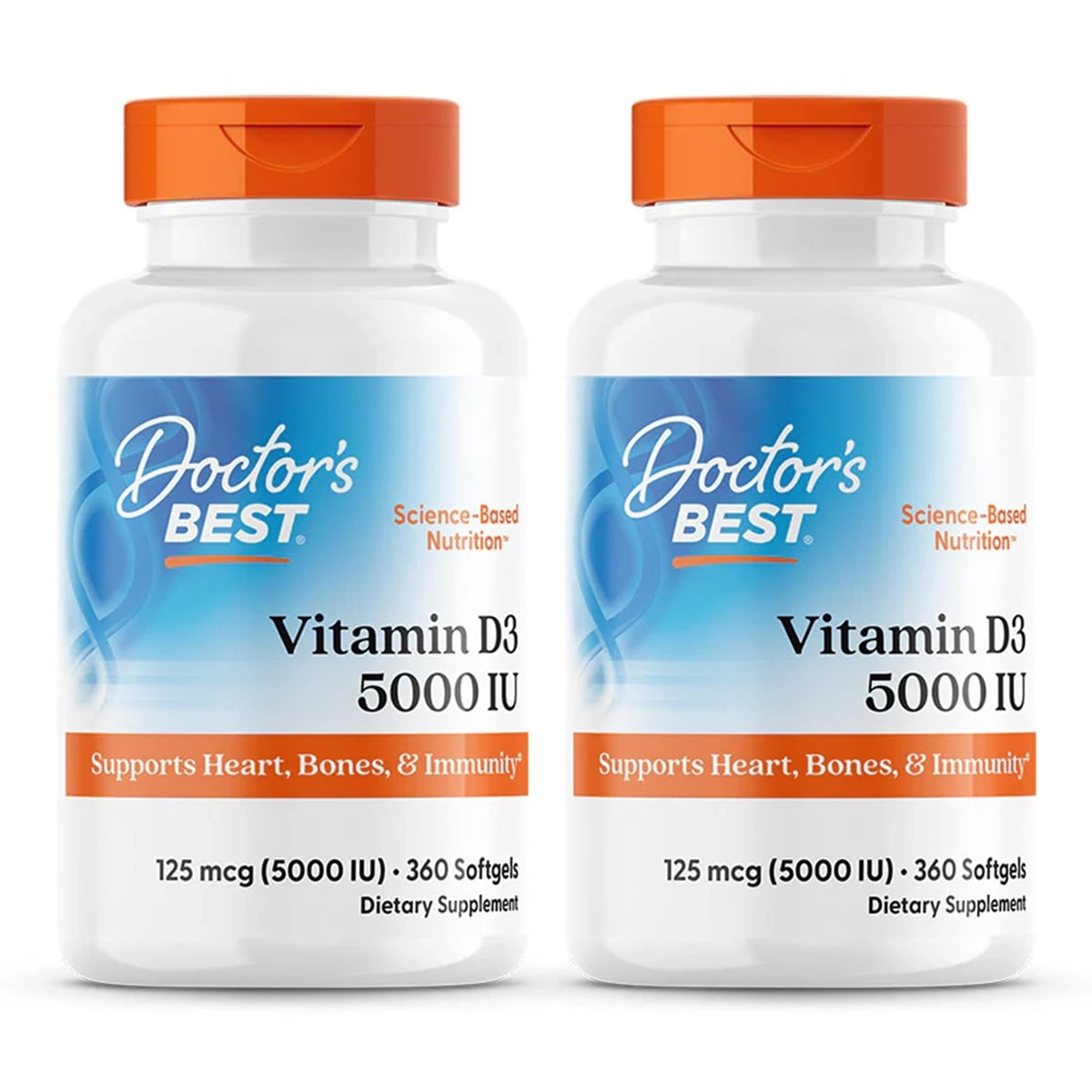 Doctor's BEST Vitamin D3 5000 IU Softgels - 720 Count