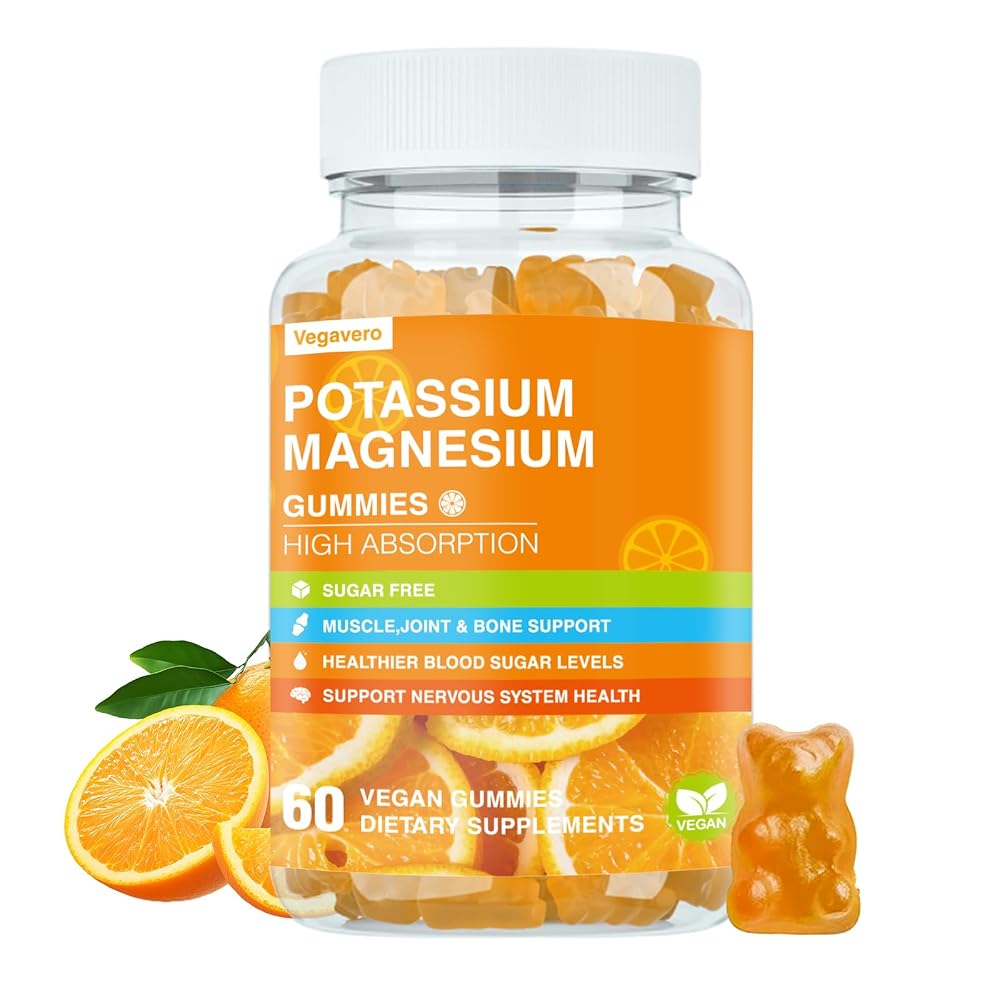 Vegavero Potassium Magnesium Gummies - Magnesium Glycinate Gummies