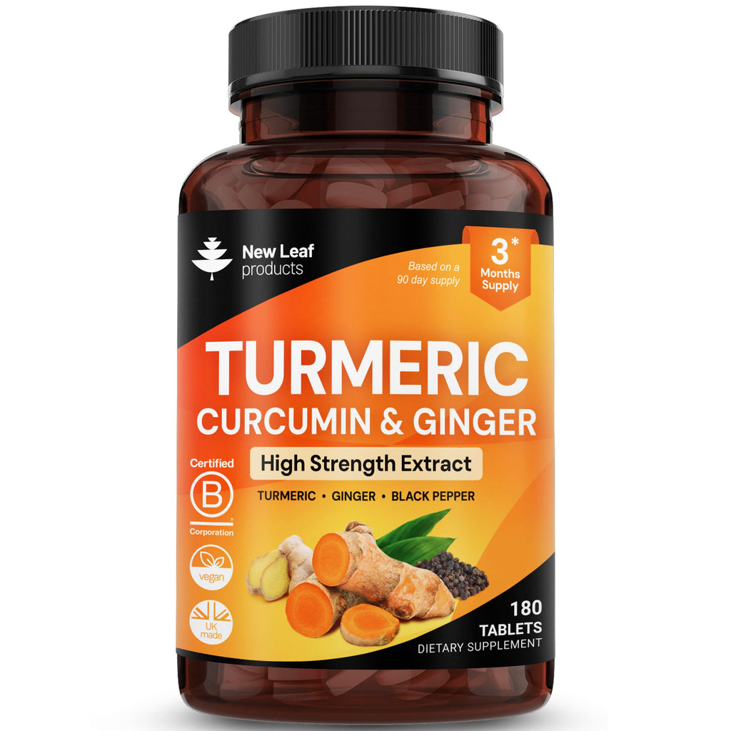 New Leaf Products Turmeric Curcumin with Black Pepper & Ginger 2000mg
