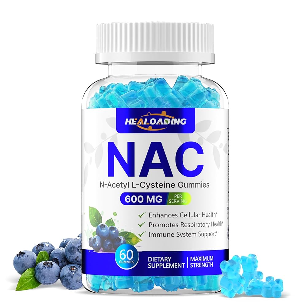 HEALOADING NAC 600MG Gummies for Respiratory Health - 60 Count