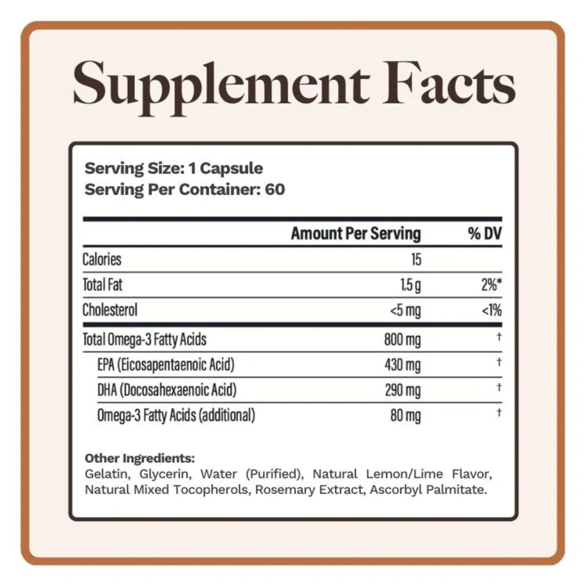 Utzy Naturals Omega-3 Fish Oil Natural Lemon Flavor - 60 Softgels - image 5
