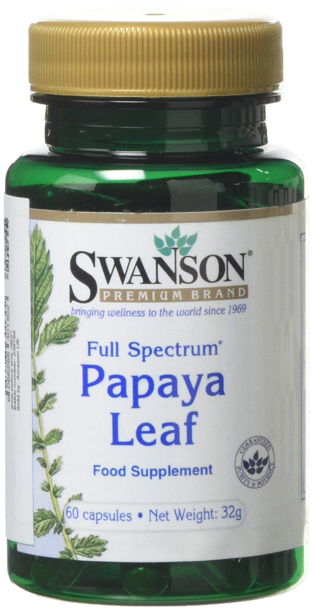 Swanson Full Spectrum Papaya Leaf 400 mg - 60 Capsules