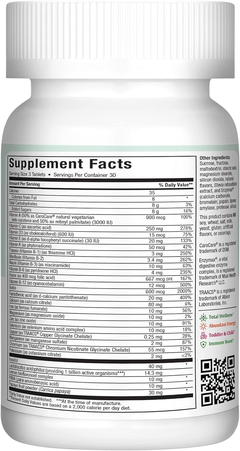 Maxi Health Chewable - Multivitamin for Men and Women - Enhanced