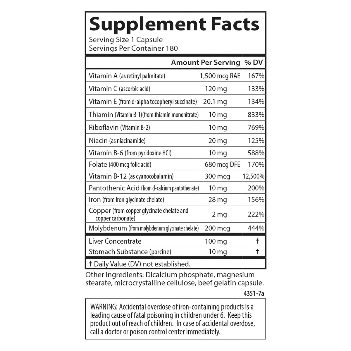 Carlson Women's Iron Restore 28 mg with B Vitamins - 60 Capsules - image 7
