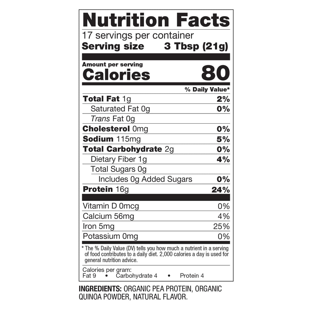 BetterBody Foods Organic Plant Protein Powder Unflavored - 12.7 Oz - image 6