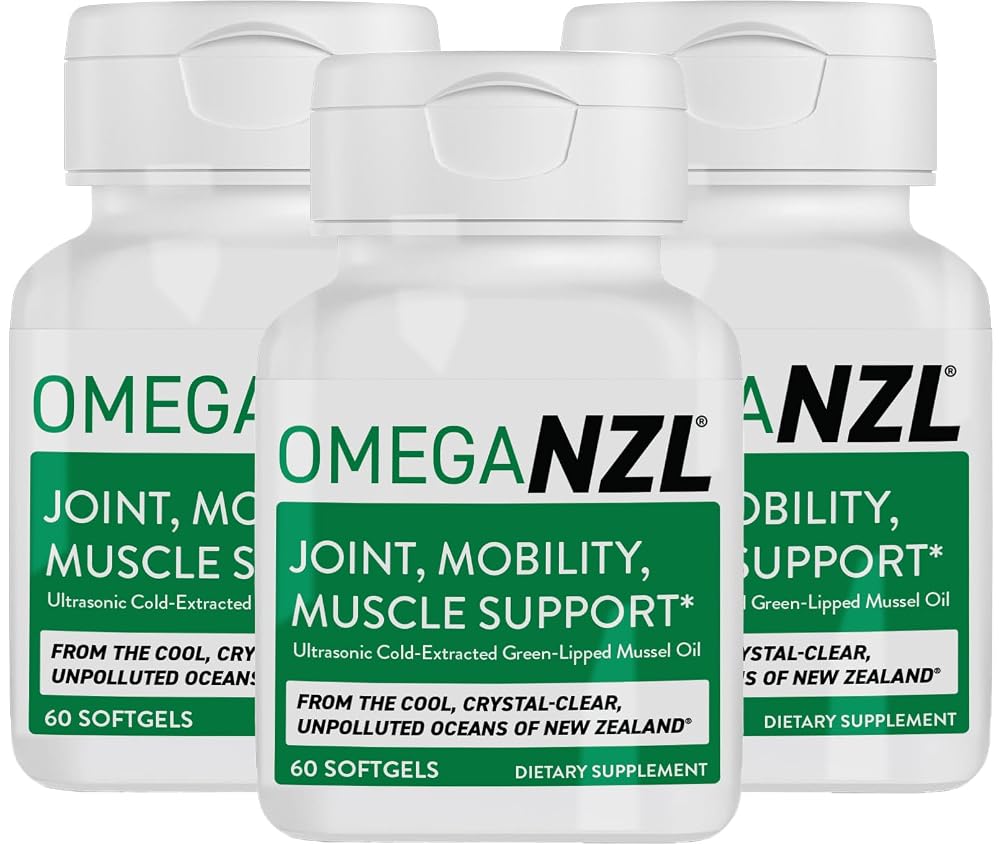 OMEGANZL Original Omega-3 Green Lipped Mussel Oil Joint Support - 180 Softgels