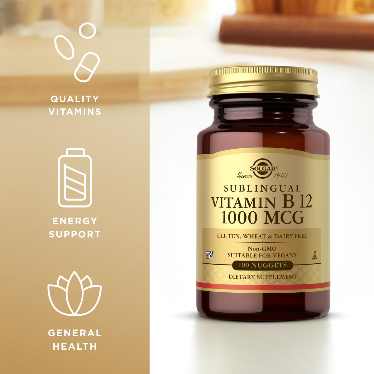 Solgar Sublingual Vitamin B12 1000 mcg - 500 Nuggets - image 4