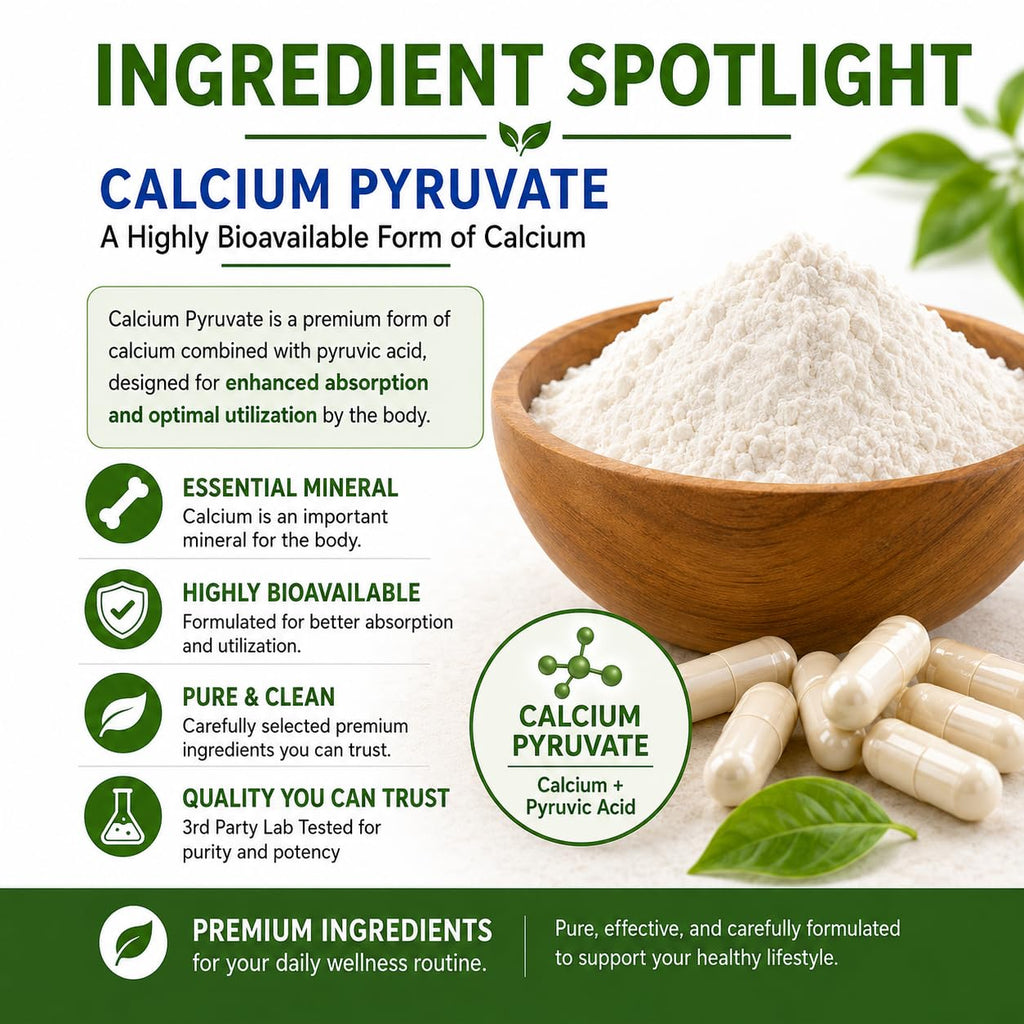 Brieofood Calcium Pyruvate 1500mg - 240 Vegetarian Capsules - image 7
