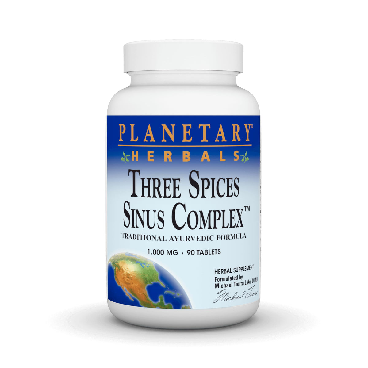 Planetary Herbals Three Spices Sinus Support Tablets - 90 Count