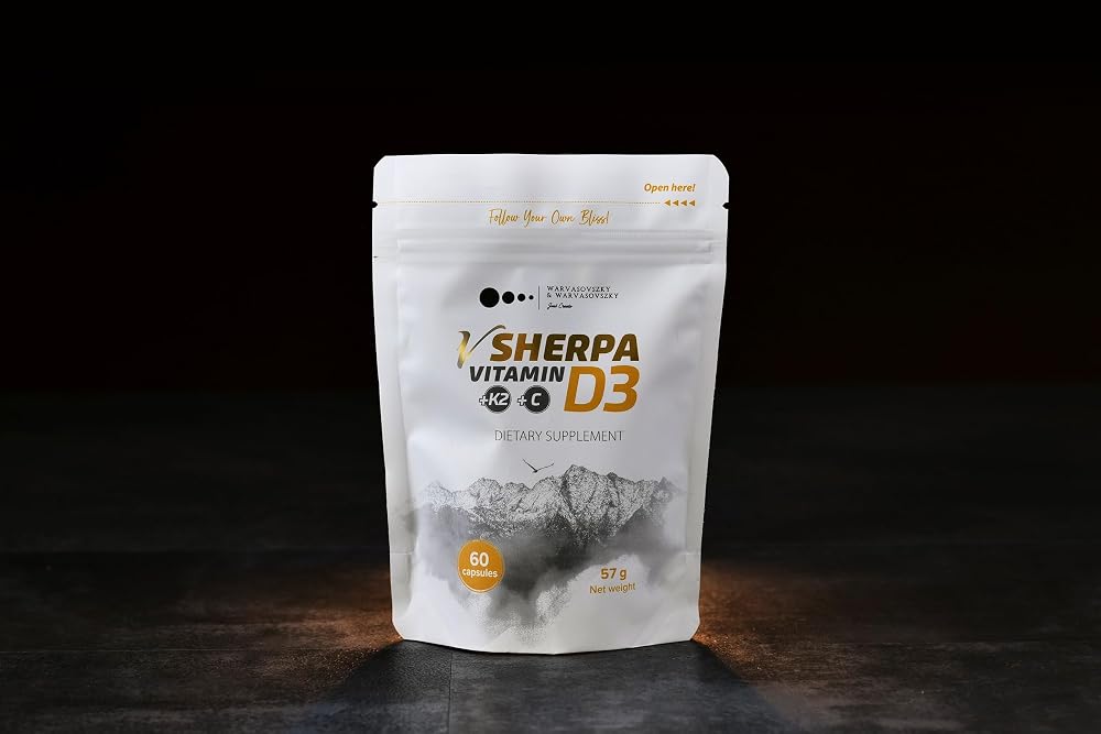 vSherpa Vitamin D3 4000IU + K2 + Vitamin C - 60 Capsules