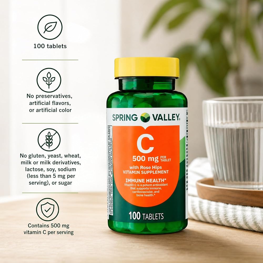 Unique Bundle Vitamin C 500 mg with Rose Hips - 100 Tablets - image 2