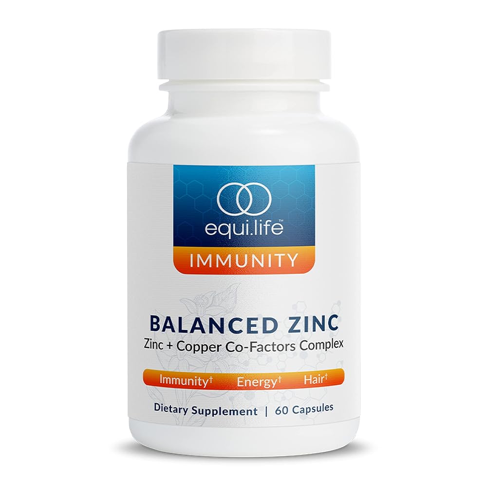 EquiLife Balanced Zinc Supplement with Copper 15mg - 60 Capsules
