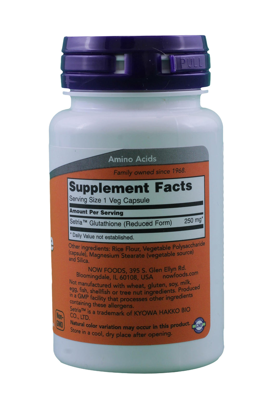 NOW Foods Glutathione 250mg - 120 Capsules - image 2