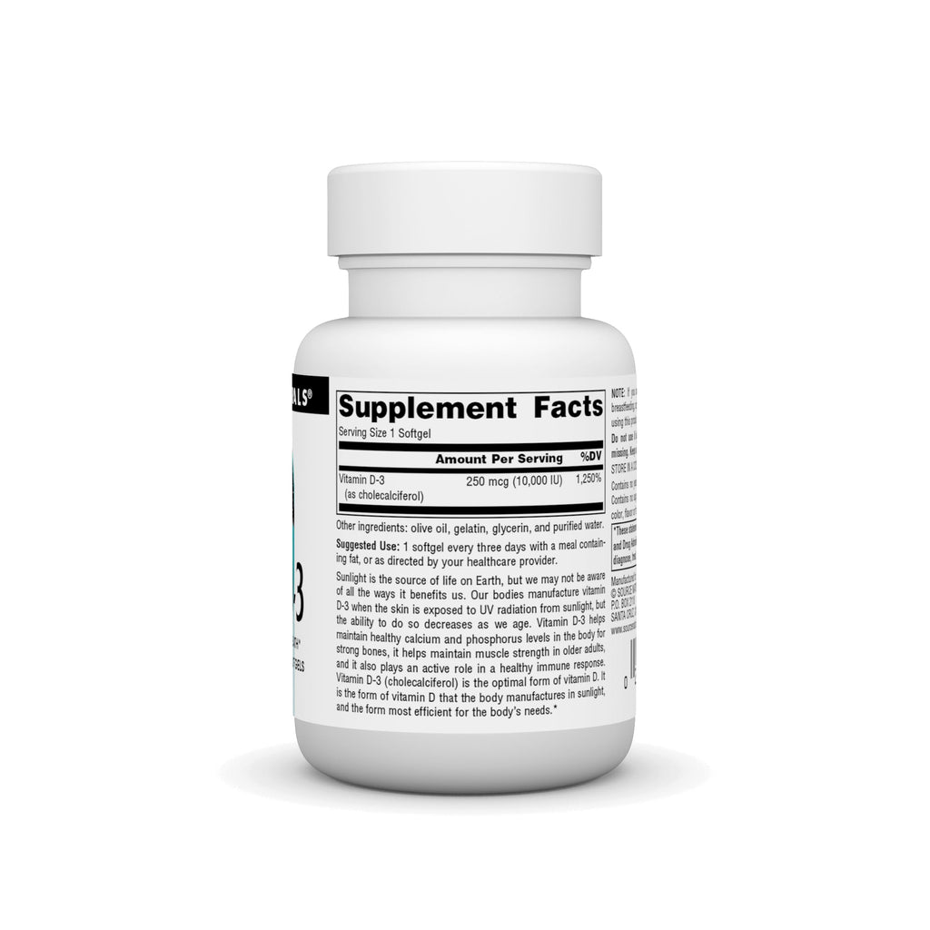 Source Naturals Vitamin D-3 10,000 IU - 60 Softgels - image 2