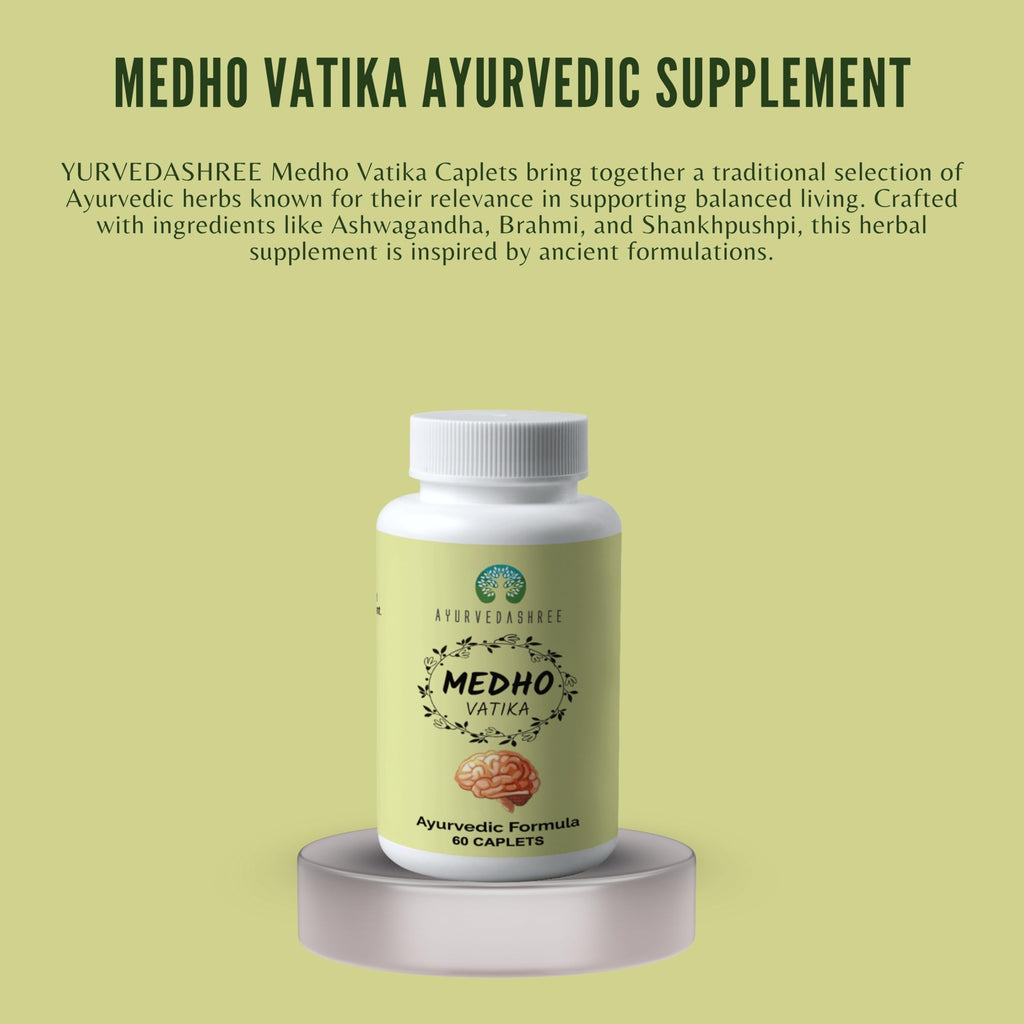 AYURVEDASHREE Medho Vatika Herbal Supplement - 60 Caplets - image 2
