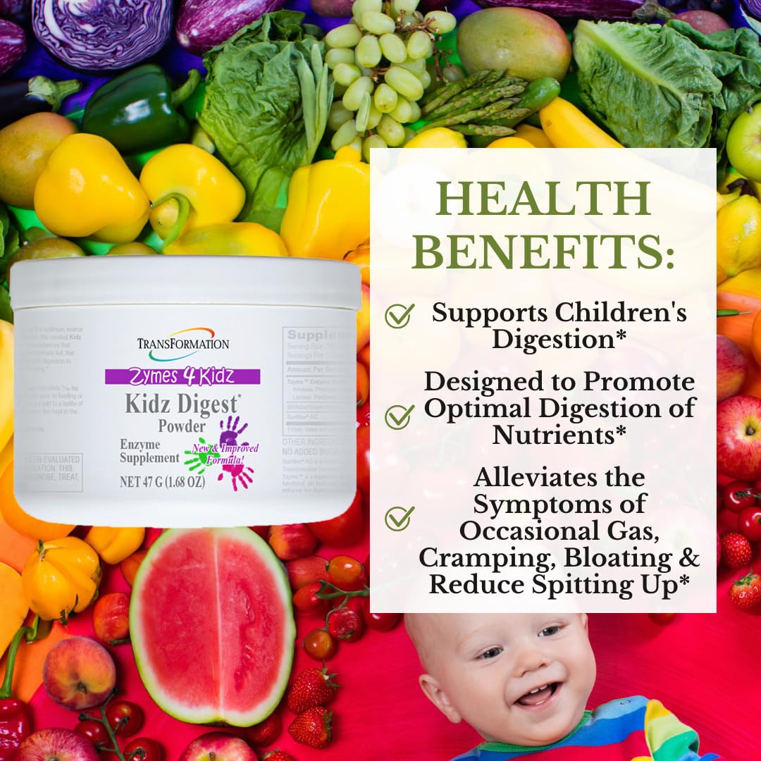 TRANSFORMATION Kidz Digest Enzymes Powder - 47g - image 2
