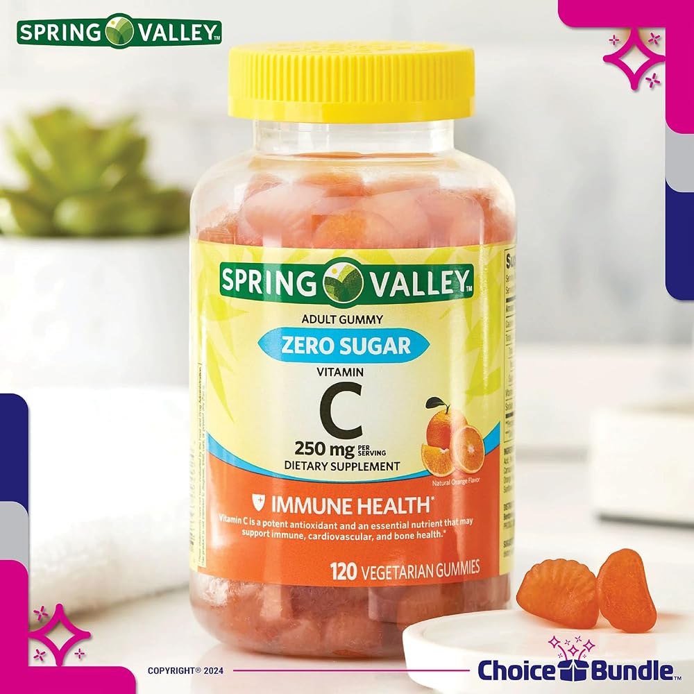 Choice Bundle Spring Valley Vitamin C Gummies Zero Sugar - 120 Count - image 4