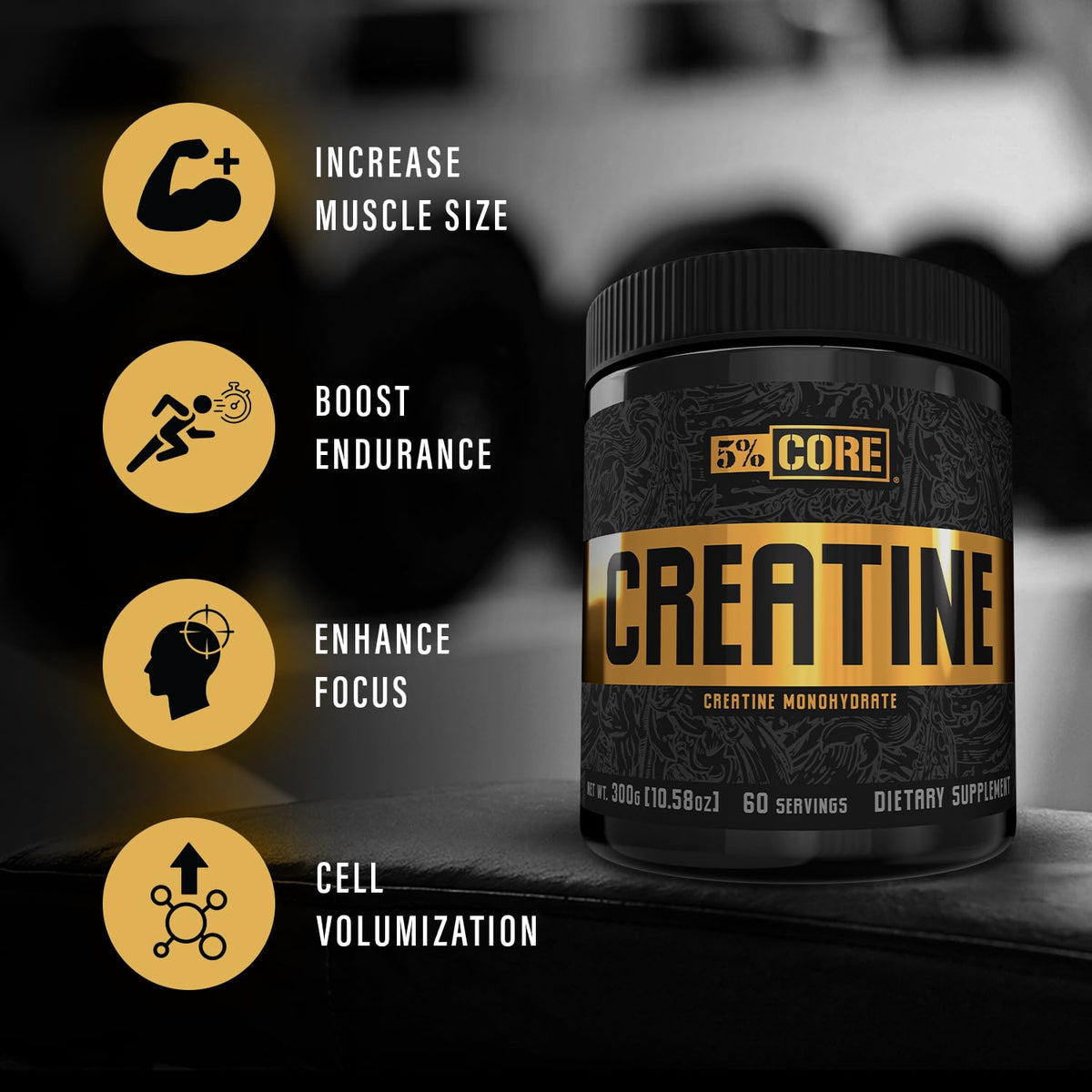 5% Nutrition Core Micronized Creatine Monohydrate Powder - 10.58 oz - image 4