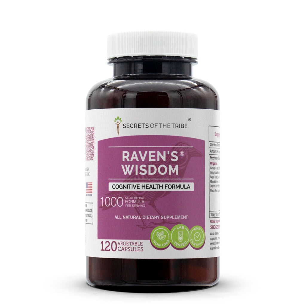 Secrets of the Tribe Raven's Wisdom Cognitive Health Formula - 120 Capsules