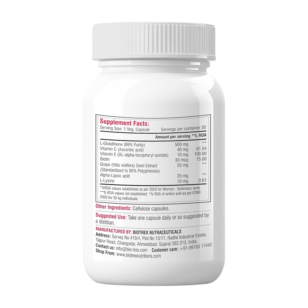 BIOTREX NUTRACEUTICALS Glutathione Antioxidant Supplement - image 2