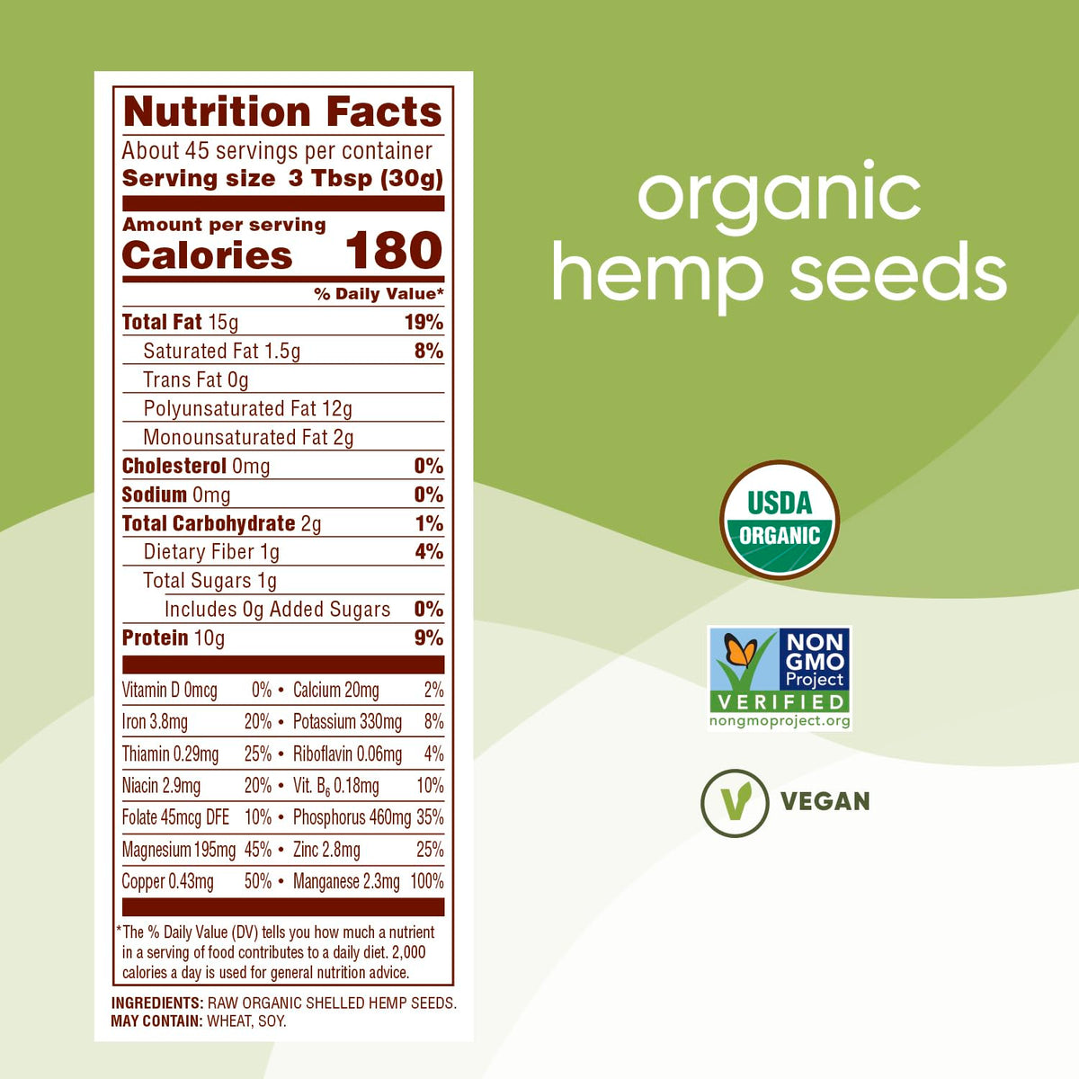 Nutiva Organic Raw Shelled Hemp Seeds - 48 Ounce - image 2