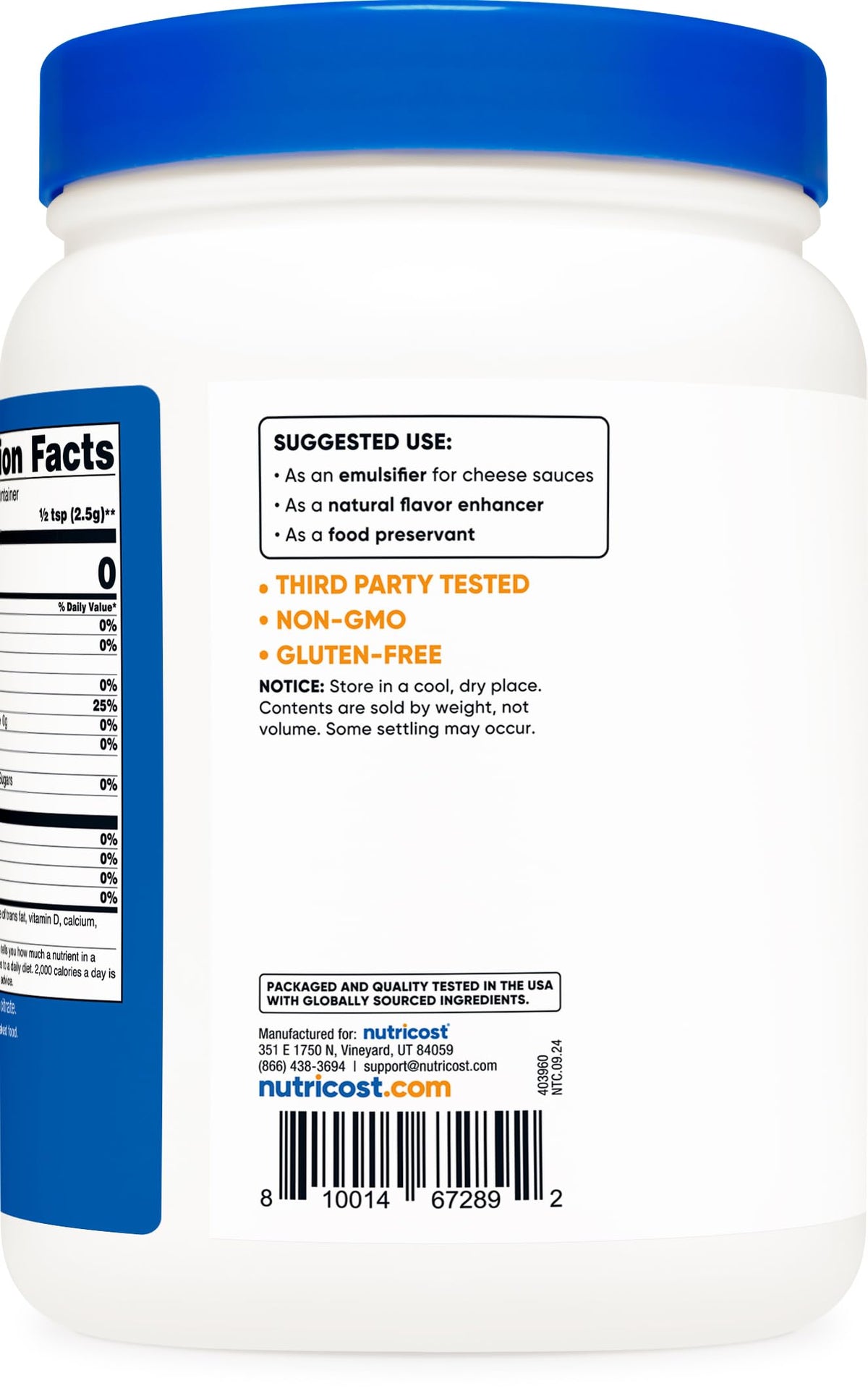 Nutricost Sodium Citrate Powder Food Grade - 2 LB - image 4