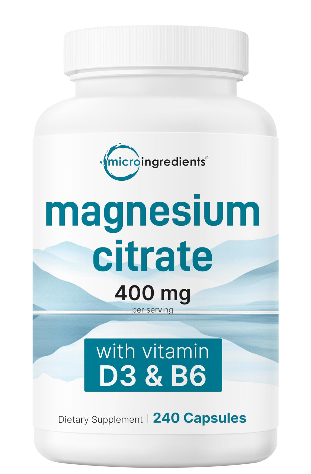 Micro Ingredients Magnesium Citrate 400mg - 240 Capsules