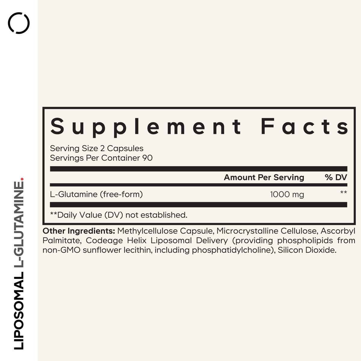 Codeage Liposomal L-Glutamine 1000mg - 180 Capsules - image 2