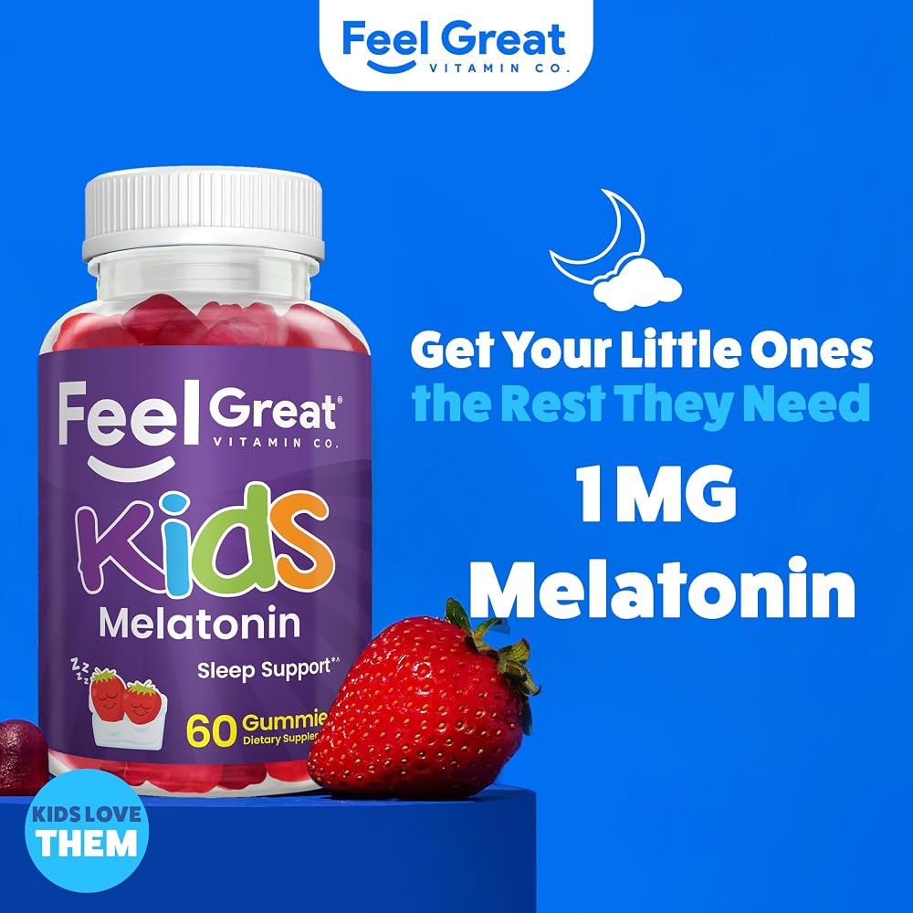 The Feel Great Vitamin Company Kids Melatonin 1mg Gummies - 60 Count - image 2