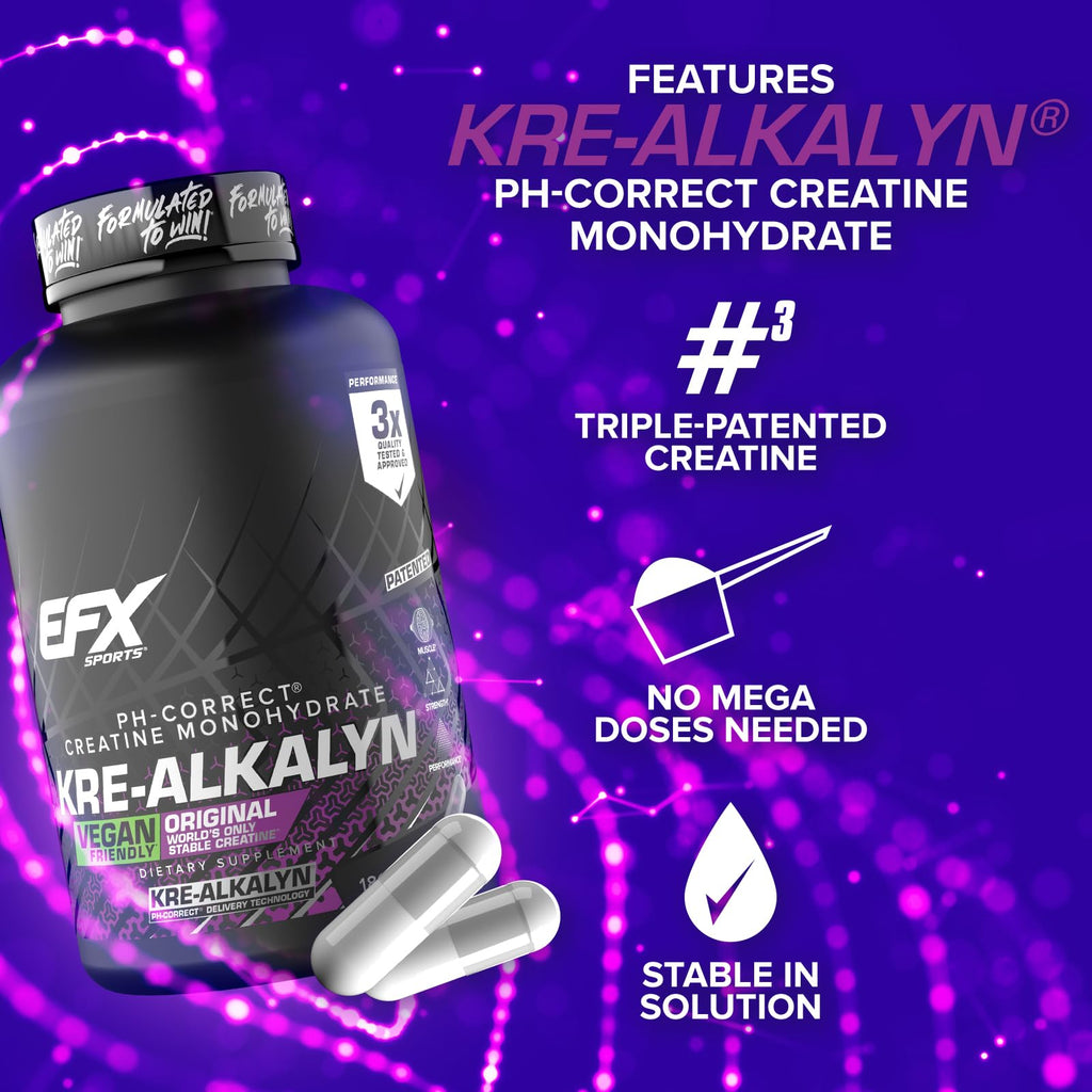 EFX Sports Kre-Alkalyn EFX pH Correct Creatine - 180 Capsules - image 4