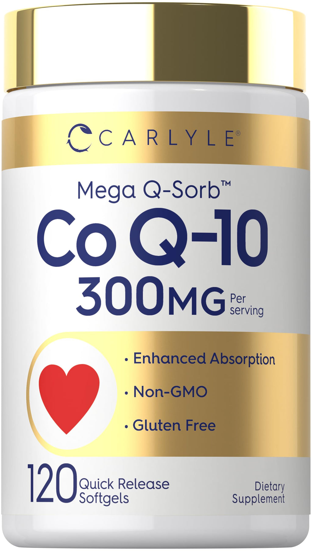 Carlyle CoQ10 300mg Mega Q-Sorb - 120 Softgels