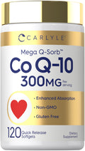 Carlyle CoQ10 300mg Mega Q-Sorb - 120 Softgels