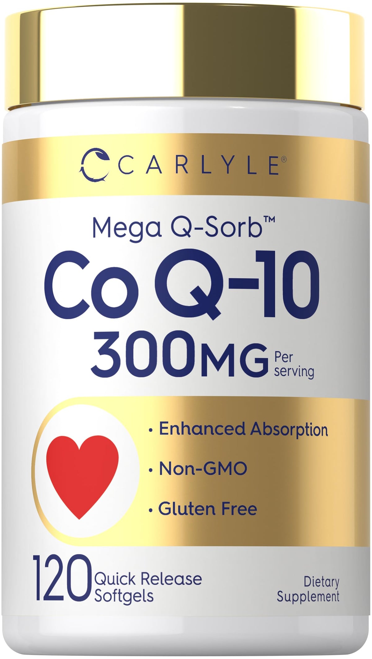 Carlyle CoQ10 300mg Mega Q-Sorb - 120 Softgels